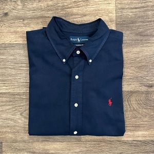 Ralph Lauren Shirt Men’s XXL Classic Fit Button Down Navy Blue